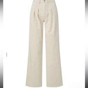 Veronica Beard Mia Pleated Wide Leg Jean